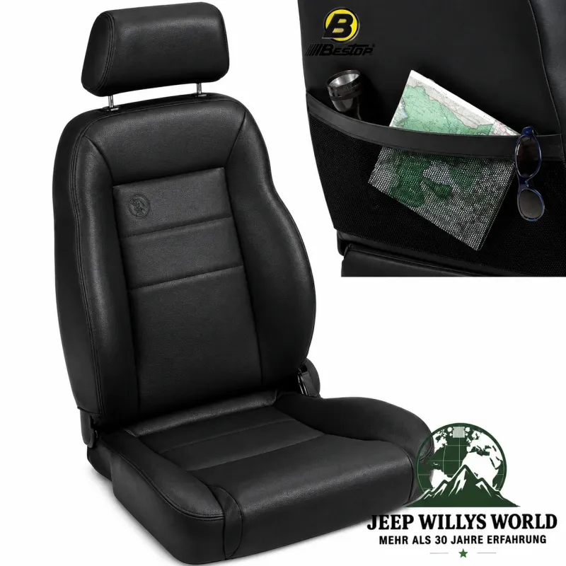 Bestop Sportsitz Trailmax II Pro vorne rechts Black Crush Jeep CJ5 CJ7 CJ8 / Wrangler YJ TJ (1976-2006)