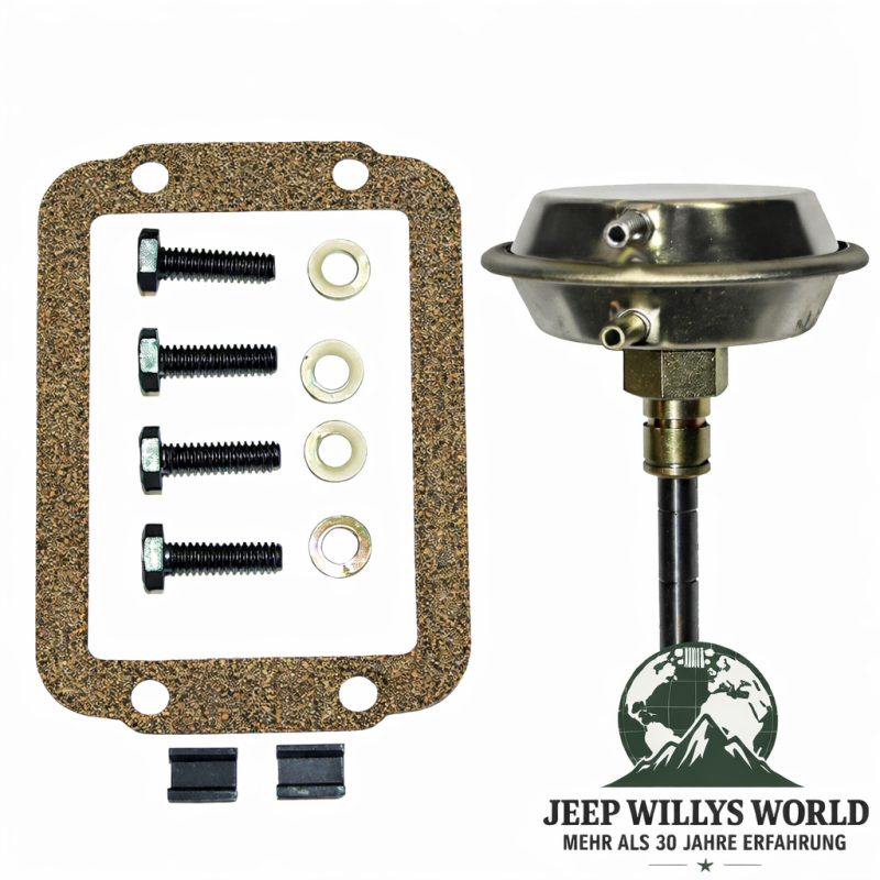 Allradschalter Unterdruckdosen Set Vorderachse Dana 30 Jeep Wrangler + Cherokee 91-95