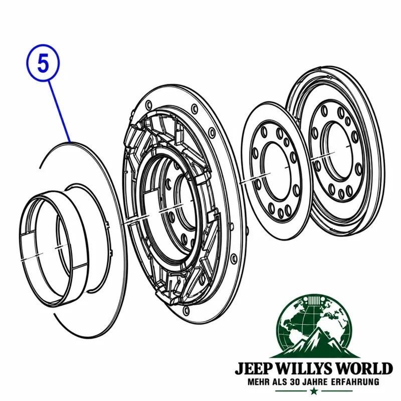 Dichtring Kurbelwelle hinten Jeep Cherokee + Grand Cherokee 2,5L + 3,1L TD Diesel 95-01
