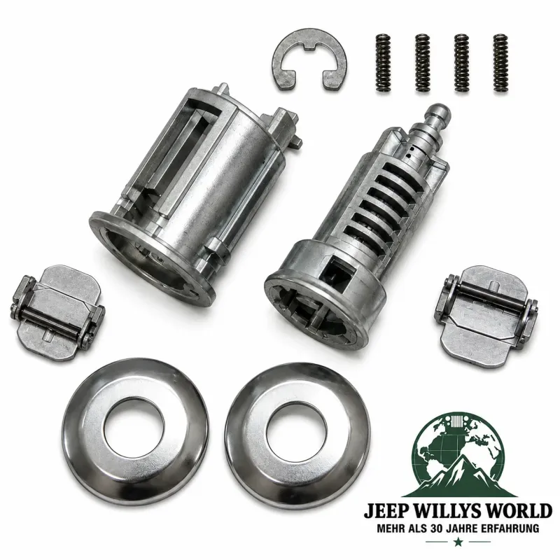 Crown Schließzylinder Set Türe rechts oder links + Hecktüre Jeep Wrangler YJ TJ / Cherokee XJ / Grand Cherokee ZJ (1995-2001)