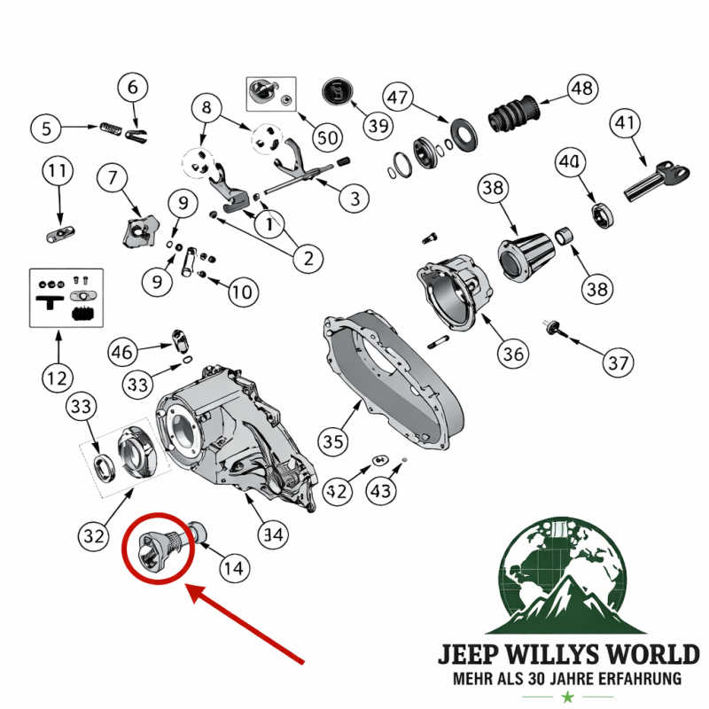 Front Output Yoke Transfer Case NP231 Jeep Wrangler + Cherokee 96-06