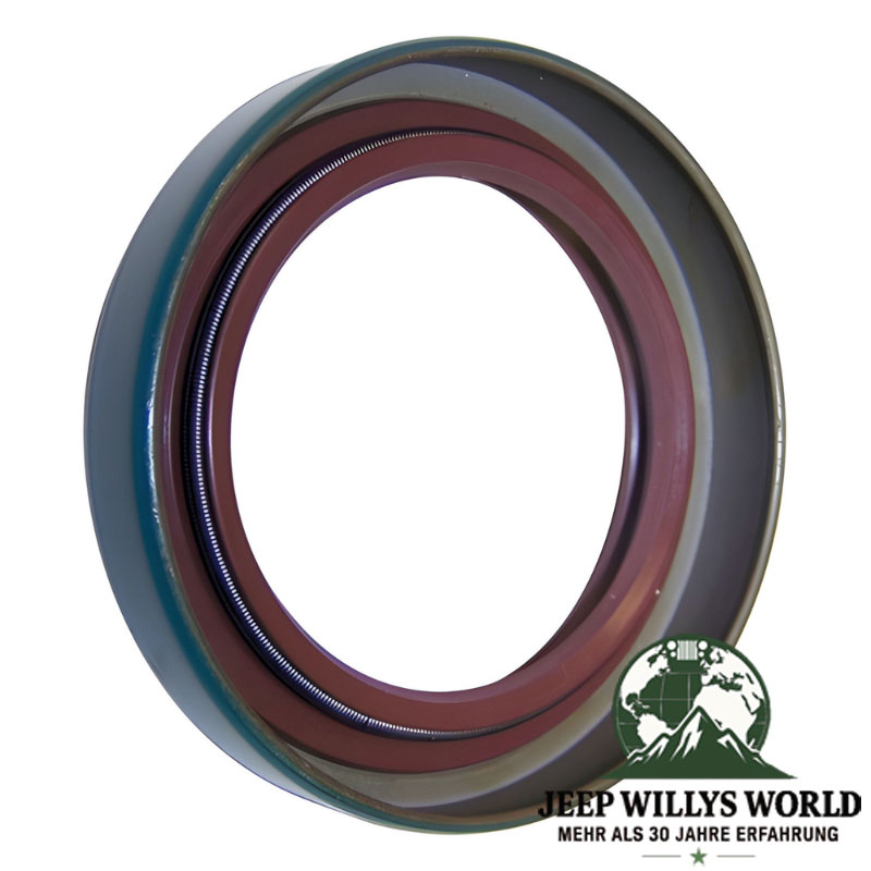 Simmerring Ausgang vorne am NP147, NP241, NP242, NP249, NV241, NV241OR, MP1622C oder MP3022 Verteilergetriebe. Jeep Cherokee XJ / Wrangler TJ / JK / JL / Grand Cherokee ZJ / ZG / WJ / WG / Gladiator JT / Liberty KJ (2002-2026).