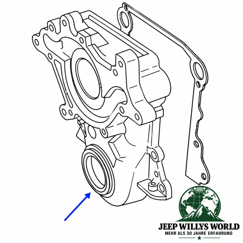 Kurbelwellen Simmerring vorne Eingang Jeep Grand Cherokee 5,2L + 5,9L Motor 93-98