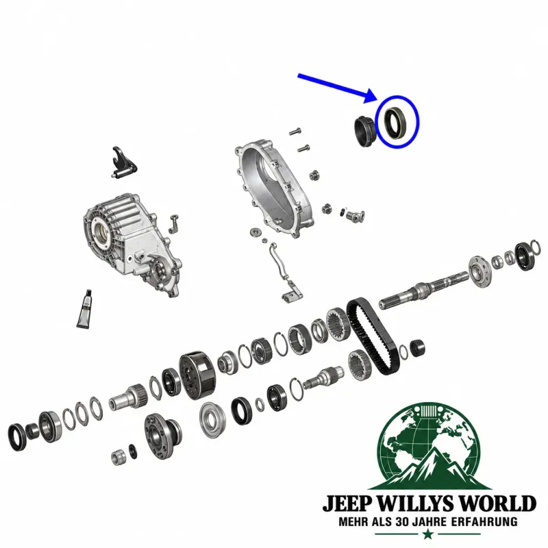 Output Shaft Oil Seal Transfer Case Rear Jeep Cherokee KJ + Grand Cherokee WJ WG 00-07