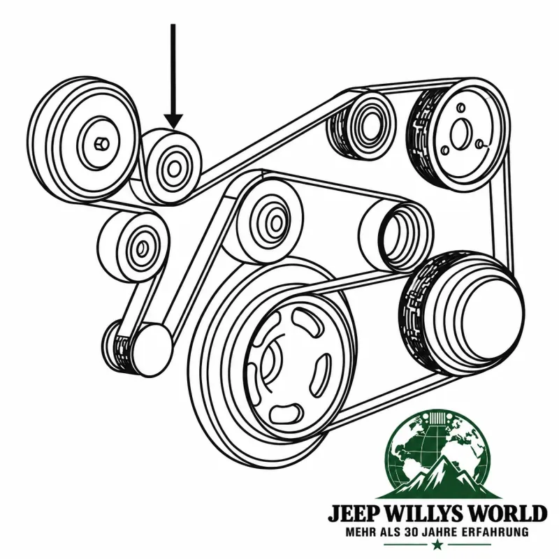 Umlenkrolle Riemenspanner 2,7L CRD Jeep Grand Cherokee WJ WG 02-04