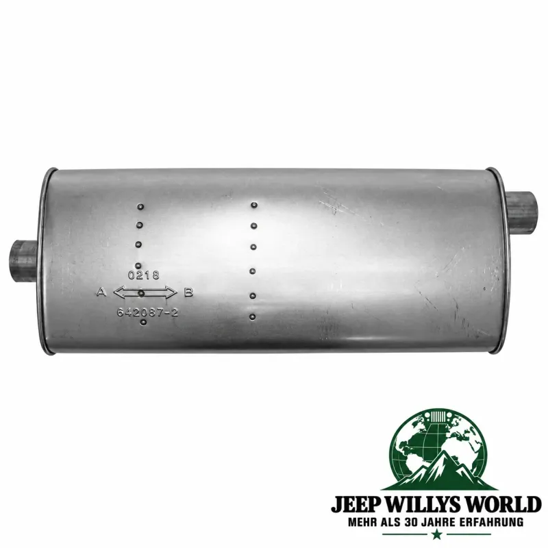 AP Exhaust Endschalldämpfer für 2,7L CRD, 4,0L und 4,7L Benzin Motor. Jeep Grand Cherokee WJ WG (99-01)