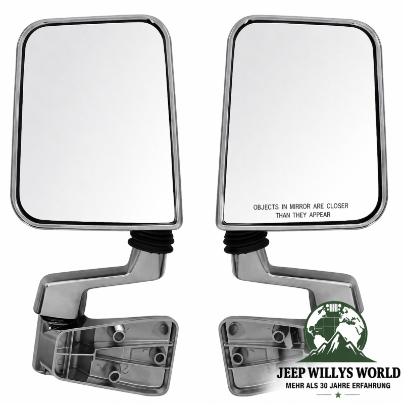 Mirror Set Chrome HIGHROCK 4x4 Jeep Wrangler 87-02