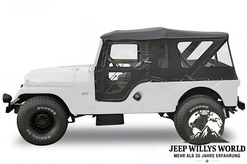 Tigertop Verdeck inkl. Türen Schwarz Jeep CJ6 55-75