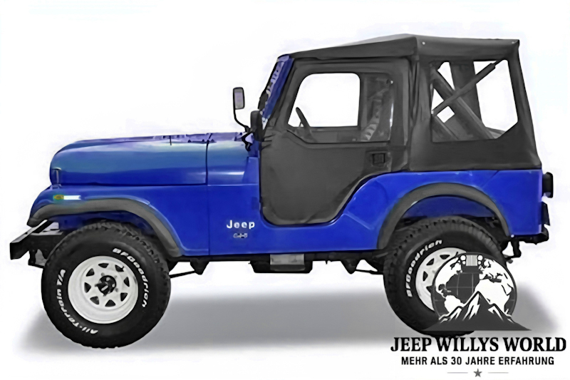 Tigertop Verdeck inkl. Türen Schwarz Willys M38A1 + Jeep CJ5 55-75
