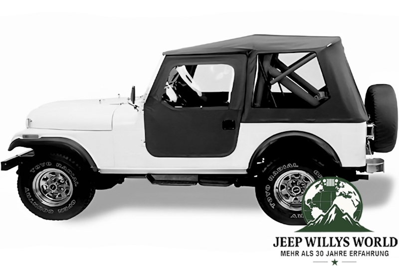 Tigertop Softtop incl. Doors Black Crush Jeep CJ7 76-86