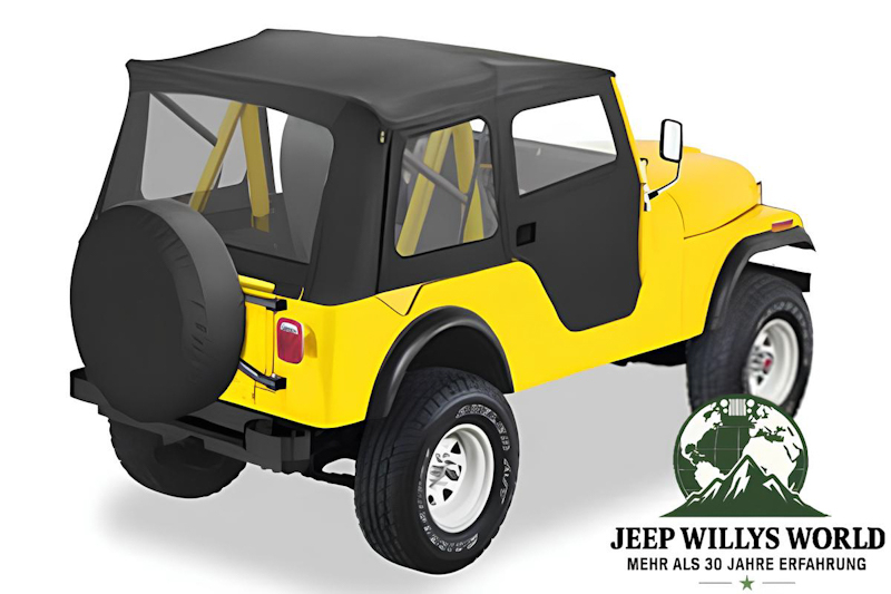 Supertop Softtop incl. Doors Bestop Black Denim Willys M38A1 + Jeep CJ5 55-75