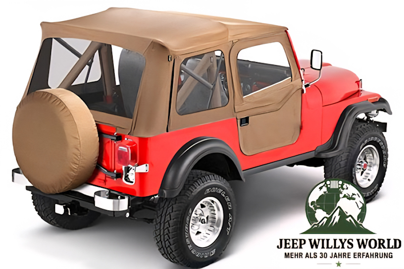 Supertop Verdeck incl. teilbare Türen Spice Denim Jeep CJ7 Wrangler YJ 80-95