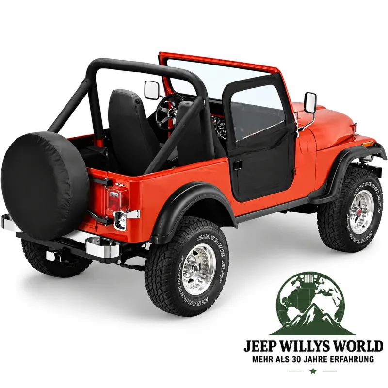 Bestop 2-Piece Doors Pair Soft Doors Black Crush Jeep CJ7 (1976-1980)