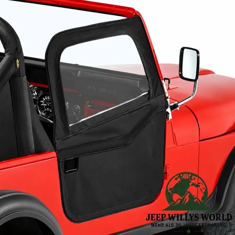 Bestop 2-Piece Doors Pair Soft Doors Black Crush Jeep CJ7 (1976-1980)