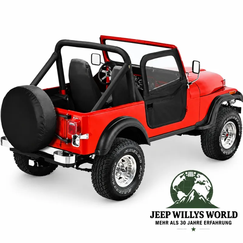 Bestop 2-Piece Doors Pair Soft Doors Black Denim Jeep CJ7 (1976-1980)