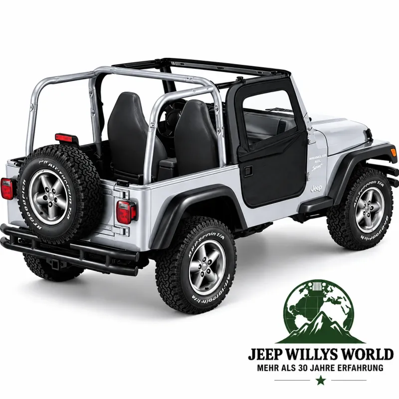 Bestop 2-Piece Doors Pair Soft Doors Black Diamond Jeep Wrangler TJ (1996-2006)