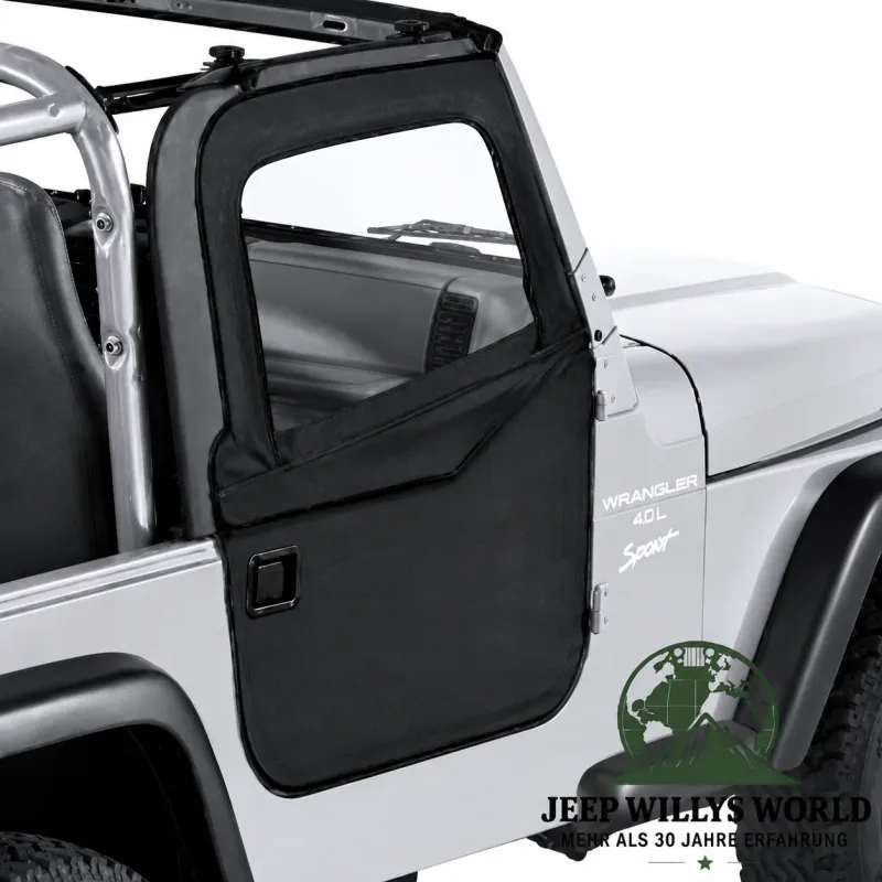 Bestop 2-Piece Doors Pair Soft Doors Black Diamond Jeep Wrangler TJ (1996-2006)