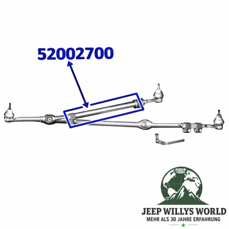 Schubstangenrohr mit Schellen Jeep Wrangler 87-90