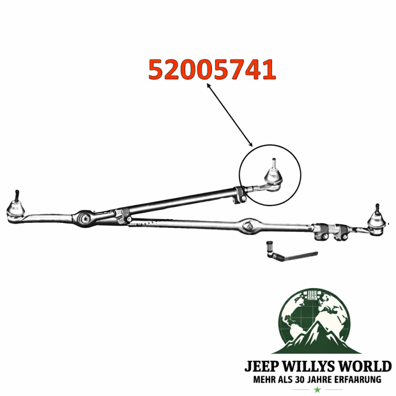 Spurstangenkopf Schubstangenkopf links Jeep Wrangler + Cherokee + Grand Cherokee 91-06