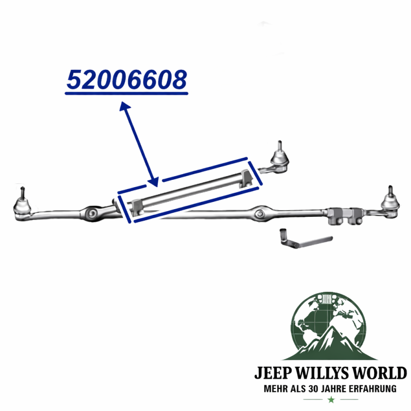 Schubstangenrohr mit Schellen Jeep Wrangler 91-95