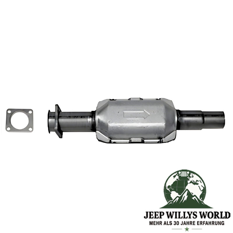 Catalytic Converter with Flange for 2.5L and 4.0L gasoline engine. Jeep Cherokee XJ / Wrangler YJ / Comanche MJ (1984-1992).
