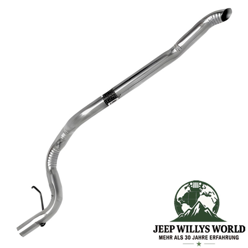 Endschalldämpfer und Endrohrbogen Kit (aluminisiert) inkl. Schellen. 2,25" (57,15 mm) für 2,5L 4 Zylinder oder 4,0L 6 Zylinder Motor. Jeep Cherokee XJ (1987-1995), Endrohr.