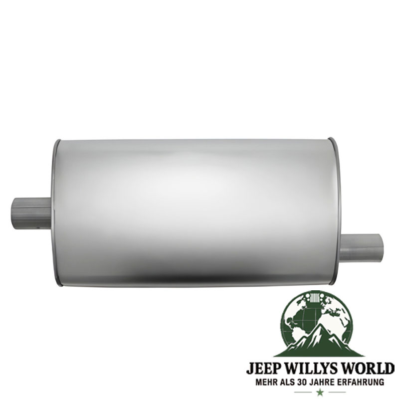 Endschalldämpfer und Endrohrbogen Kit (aluminisiert) inkl. Schellen. 2,25" (57,15 mm) für 2,5L 4 Zylinder oder 4,0L 6 Zylinder Motor. Jeep Cherokee XJ (1987-1995), Endschalldämpfer.