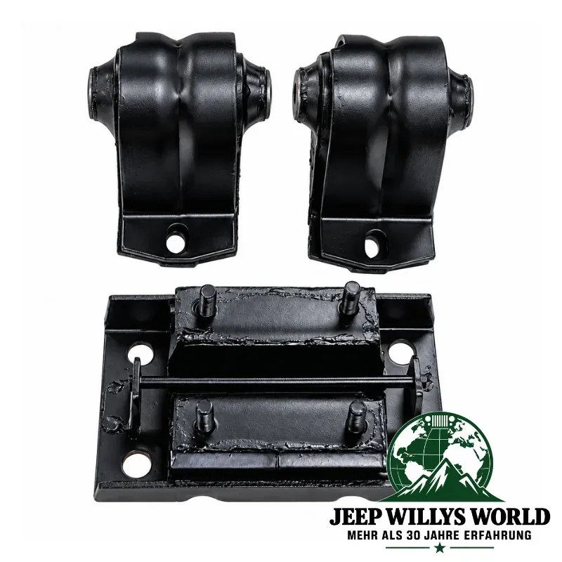 Crown Engine Mount Right / Left + Transmission Mount Bracket Set Jeep Wrangler TJ 2.4L + 2.5L (96-06)