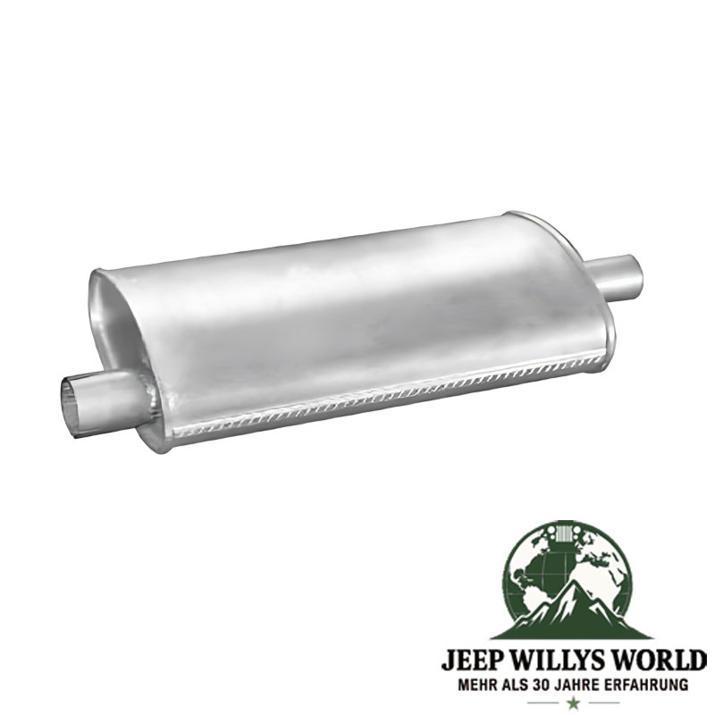Endschalldämpfer für 2,5L Turbo Diesel Motor. Jeep Cherokee XJ (1991-2001).