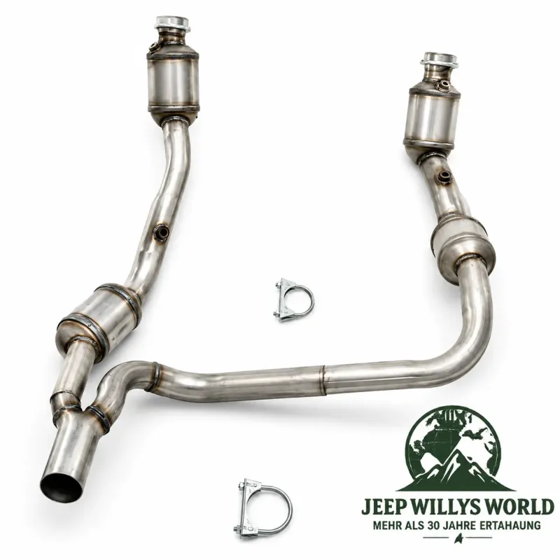 Flammrohr Hosenrohr mit zwei Katalysatoren 3,8L Jeep Wrangler JK (07-09)