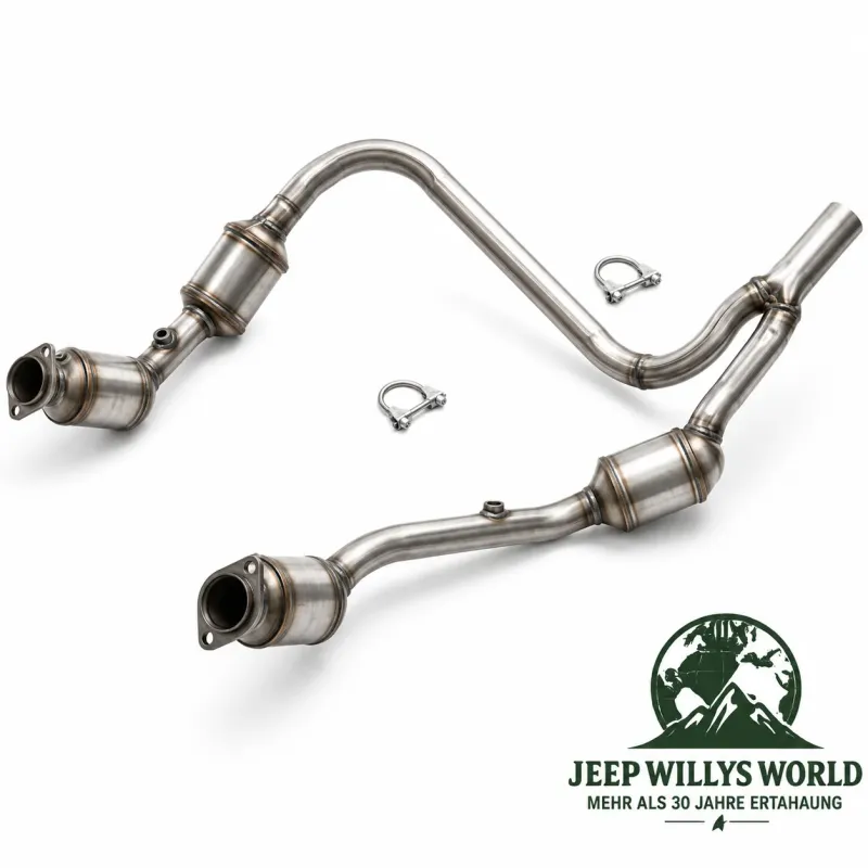 Flammrohr Hosenrohr mit zwei Katalysatoren 3,8L Jeep Wrangler JK (07-09)