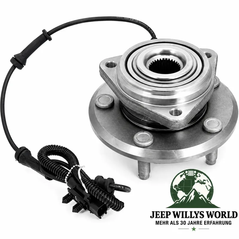 Radnabe komplett inkl. Radlager Dana 30 + 44 Vorderachse rechts oder links. Jeep Wrangler JK (07-10)