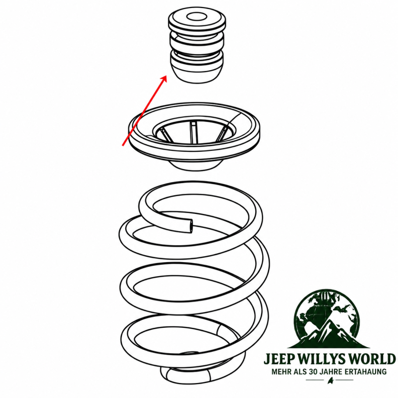 Fairchild Leaf Spring Axle Bump Stop pair Rear Jeep Wrangler JK (07-18)