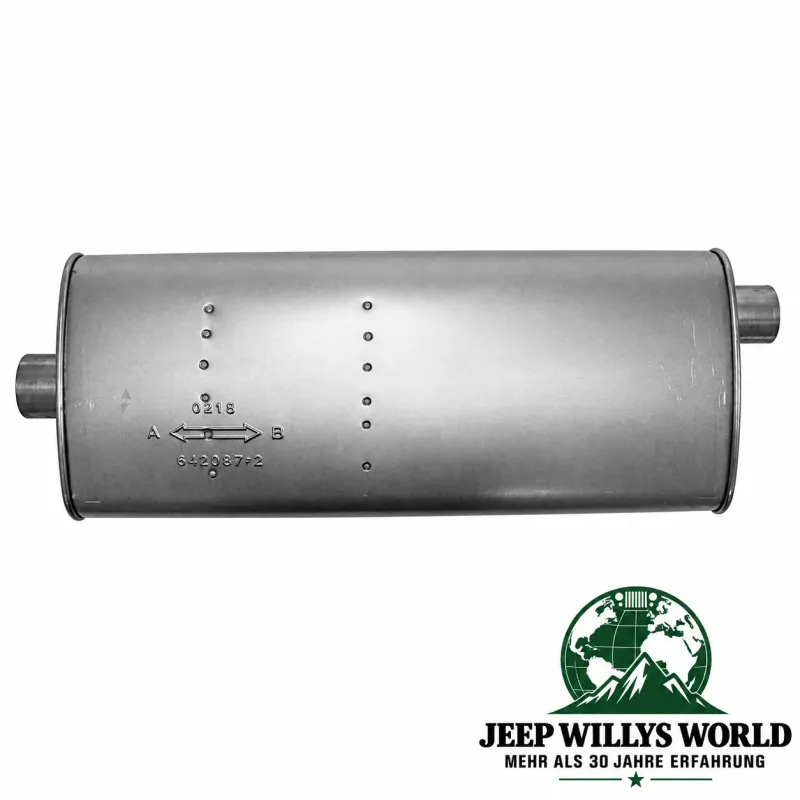 AP Exhaust Endschalldämpfer für 2,7L CRD, 4,0L und 4,7L Benzin Motor. Jeep Grand Cherokee WJ WG (02-04)