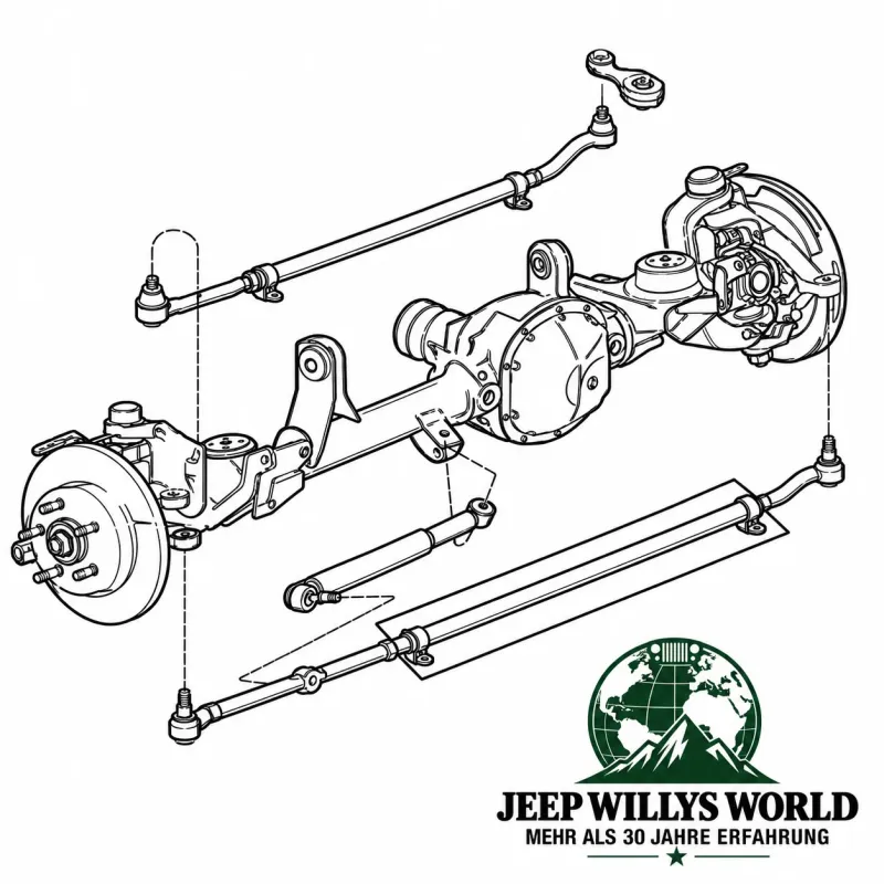 Spurstangenrohr mit Schellen Jeep Grand Cherokee WJ WG 99-04