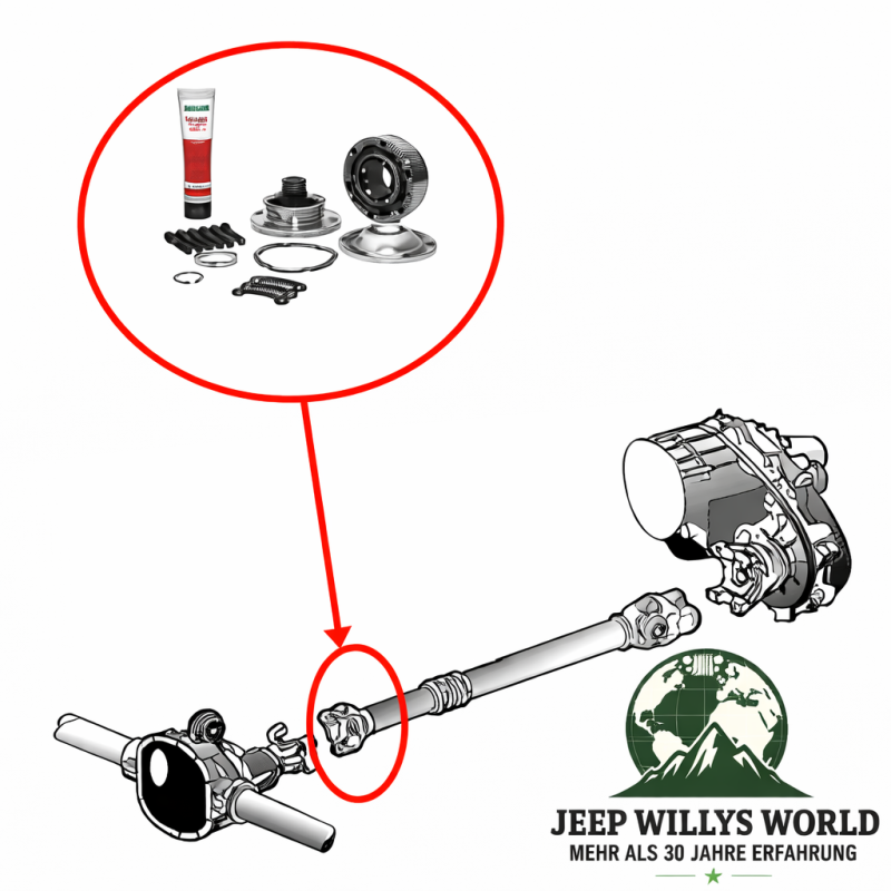 Propeller Shaft Repair Kit Front Axle Differential Jeep Grand Cherokee 93-98