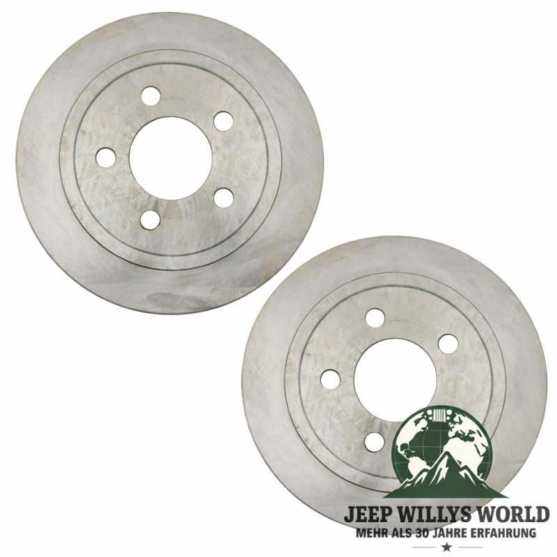 Brake Rotor Set front Jeep CJ YJ XJ MJ 82-89, 4 Pad overview, pad side shown.