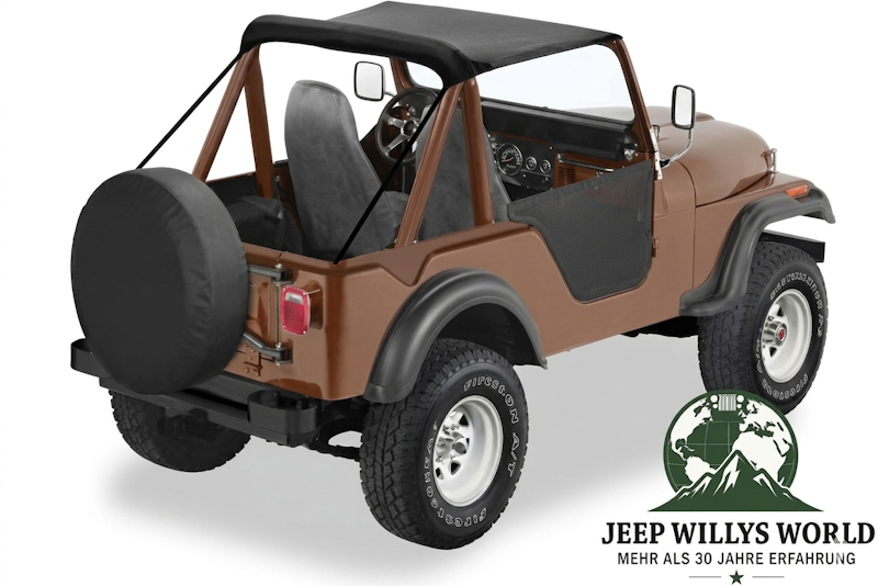 Bikini Top Bestop Traditional Schwarz Willys M38A1 + Jeep CJ5 + CJ6 55-75