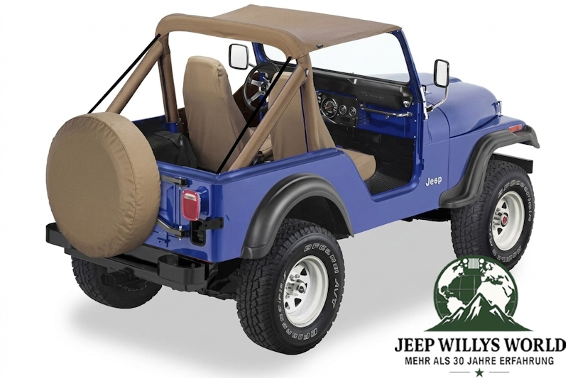 Bikini Top Traditional Tan Denim Jeep CJ5 76-83