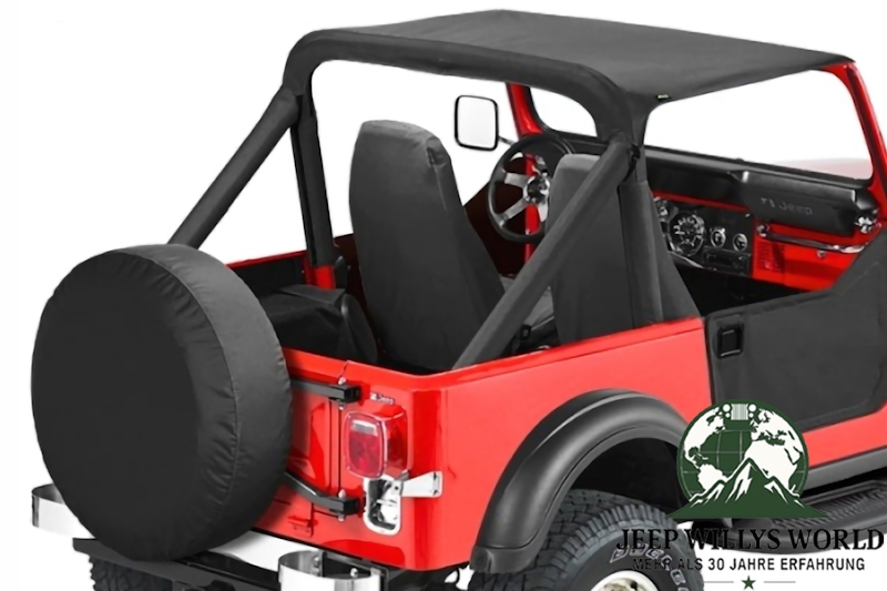 Bikini Top Strapless Black Denim Jeep CJ7 80-86