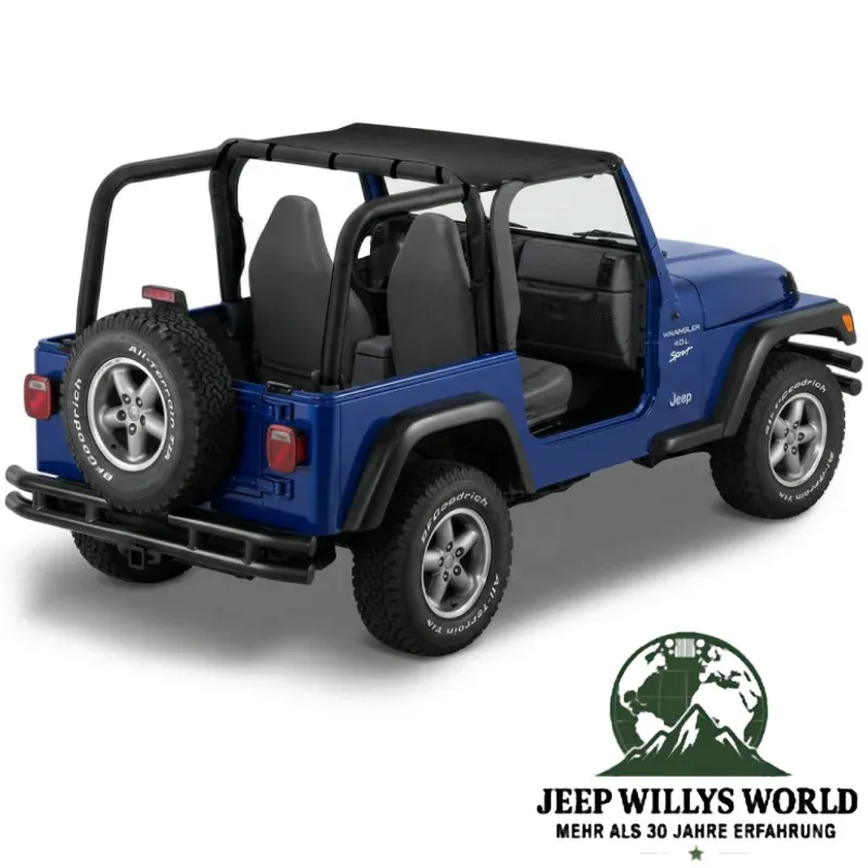 Bestop Strapless Bikini Top Vinyl Black Denim Jeep Wrangler TJ (1996-2002)