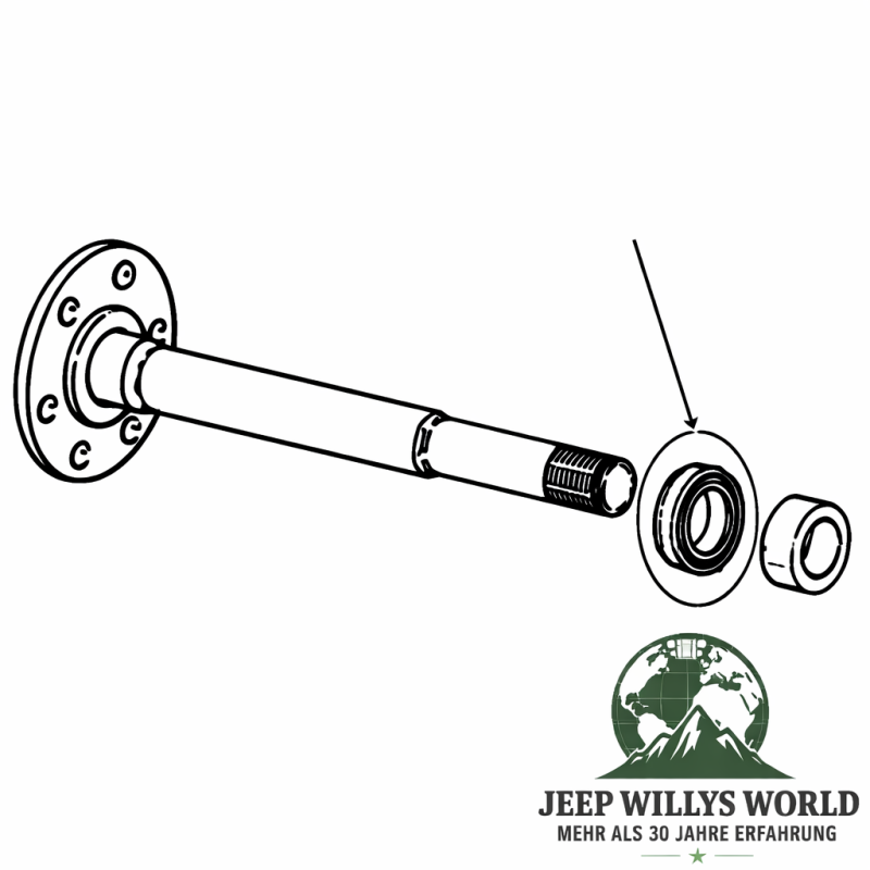 Radlager Simmerring Dana 35 oder Dana 44 Hinterachse Jeep Wrangler + Cherokee + Grand Cherokee 90-06