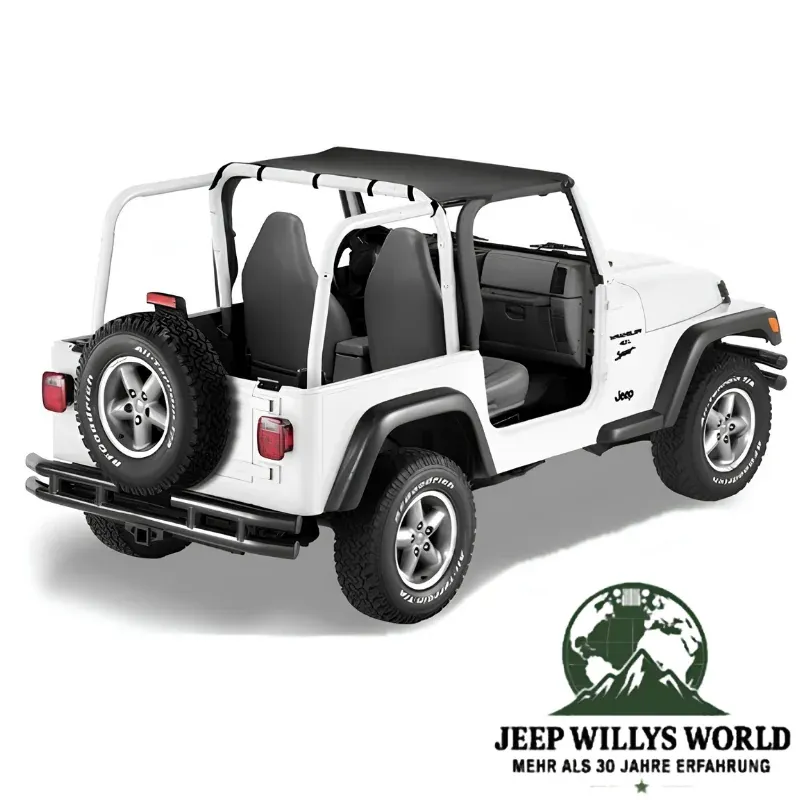 Bestop Strapless Header Bikini Top Vinyl Black Denim Jeep Wrangler TJ (1996-2002)