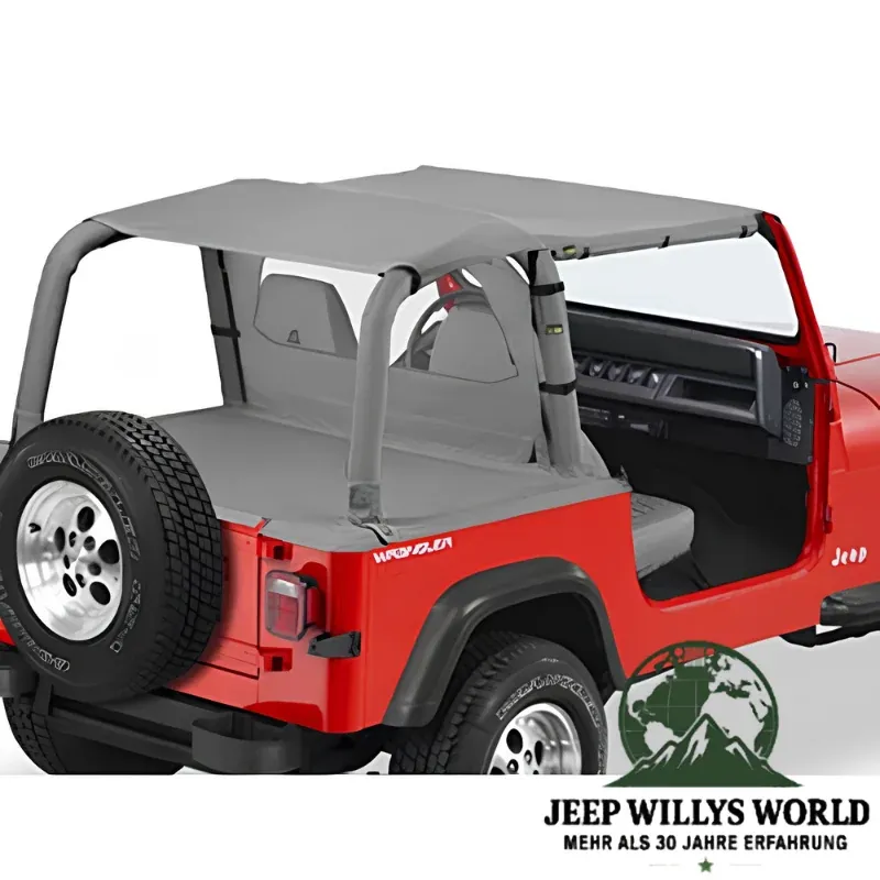 Bestop Strapless Safari Bikini Top Vinyl Charcoal Denim Jeep Wrangler YJ (1992-1995)