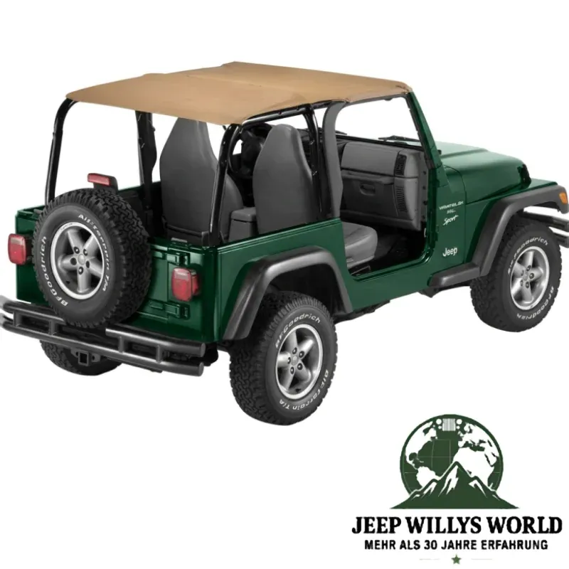 Bestop Strapless Header Safari Bikini Top Vinyl Spice Denim Jeep Wrangler TJ (1996-2002)