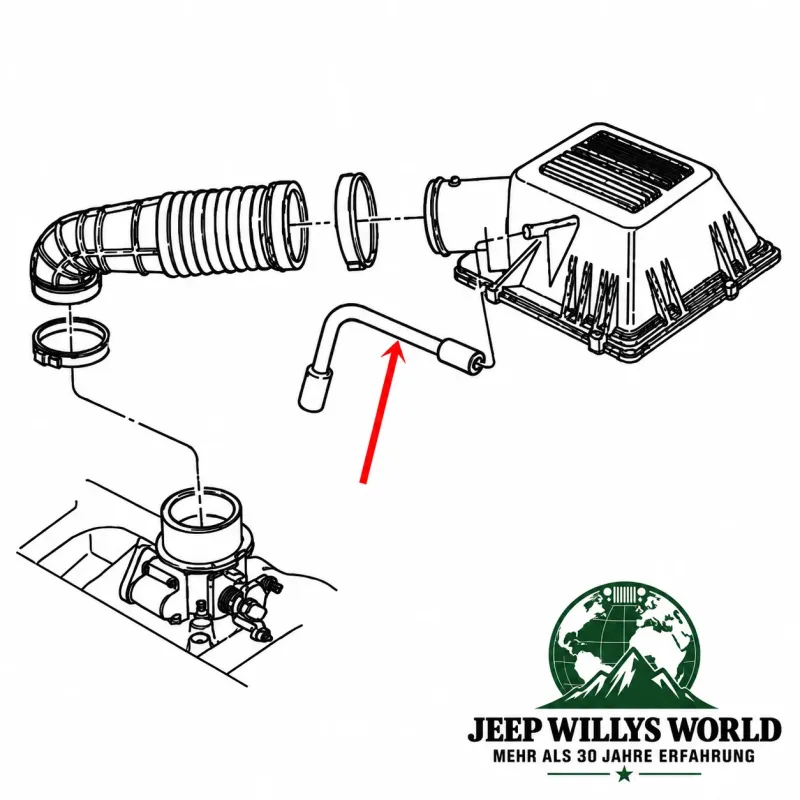 Dorman Kurbelgehäuse Entlüftungsschlauch zum Luftfilter Jeep Grand Cherokee 4,0L Motor (93-96)