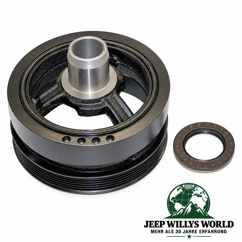 Crown Harmonic Vibration Balancer incl. Front Seal Crankshaft Jeep Cherokee KJ KK / Grand Cherokee WJ WG WH WK / Commander XH XK 3.7L + 4.7L (09-12)