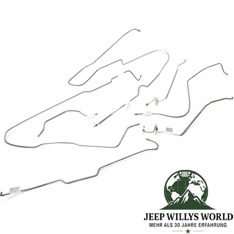 Bremsleitungssatz 7-teilig Edelstahl breite Achse Jeep CJ7 81-86