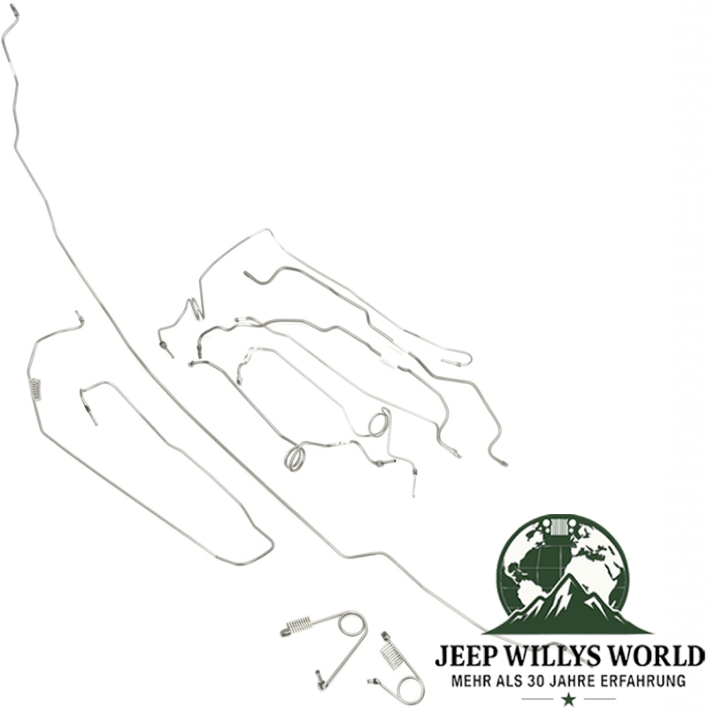 Brake Lines Set Stainless Steel 7-pcs. with ABS Jeep Wrangler 96-06