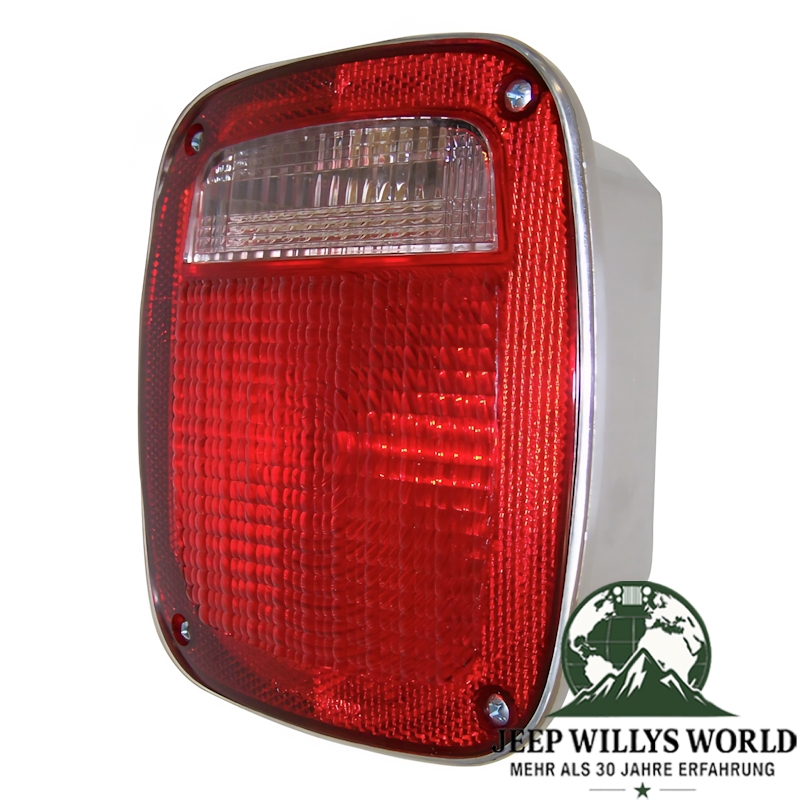 Tail light US left chrome Jeep CJ 76-80